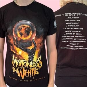 MOTIONLESS IN WHITE "Scoring The End Of The World" Tracklist T-Shirt (M)